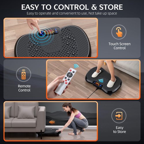 PBYRD Vibration Plate Exercise Machine, Lymphatic Drainage Machine for Weight Loss, Full Body Workout Vibrate Fitness Platform, Helps Toning Shaping Wellness Home Gyms Workout - Max User Weight 330lbs