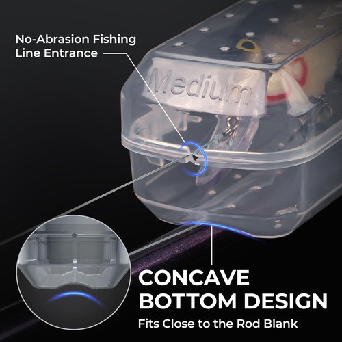 KastKing Bait Kapsule – Lure Cover with Vent Holes, Protects Hooks, Multiple Sizes (S, M, L, Jumbo,Drop Shot) - Multiple Attachments for Freshwater & Saltwater Fishing Gear. Patent Pending.