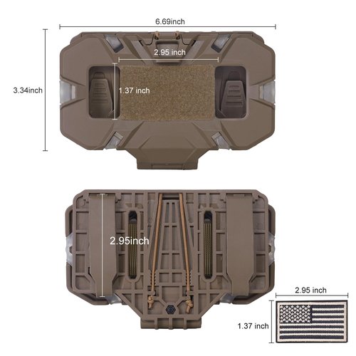 ZNBFC Molle Phone Holder Universal Tactical Phone Holder for Tactical Plate Carrier Molle Vest Attachments Compatible with Screen Size 4.7"-6.7" Phones (Tan)