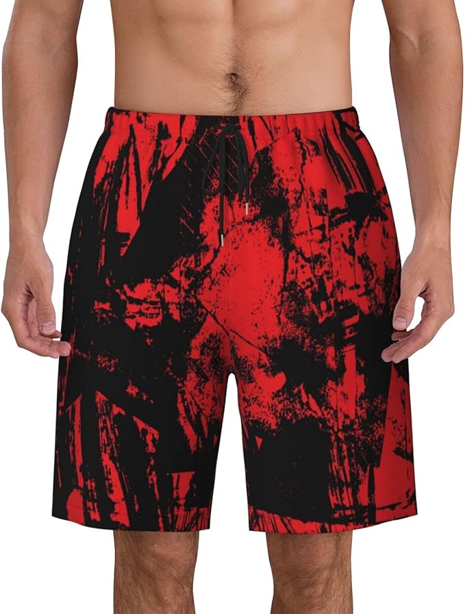 Mens Swim Trunks with Mesh Lining,Quick Dry Swimsuit Board Shorts Beach Pants Swimwear Bathing Suits