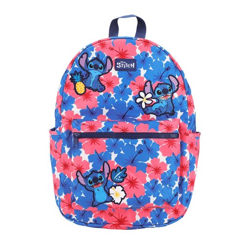 Bioworld Stitch Hibiscus AOP 16" Travel Backpack