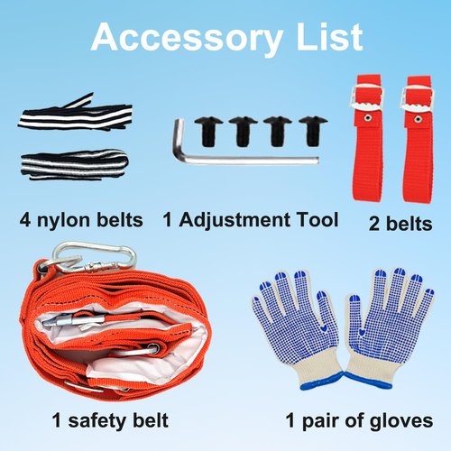 timiland Tree Climbing Spikes Set，Tree Climbing Gear，Adjustable Length Design,Alloy Steel Pole Climbing Spurs,Hunting and Observation,Fruit Picking (Set H)