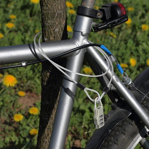 Stainless Steel Lock Cable with Loops Versatile Luggage Gate Lock Coated Wire for Strollers Bicycles for Outdoor Use