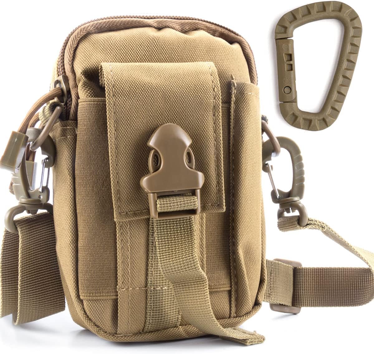 ofone Small Tactical Molle Pouch, Military Waist Pouch EDC with Smartphone Holster Holder Utility Gadget Belt Bag for Outdoor
