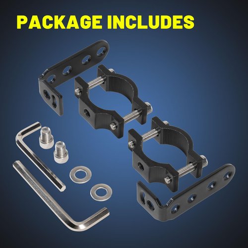 YCHOW-TECH Light Bar Motorcycle Bracket 1.2 Inch Motorcycle Bicycle Mount Bracket Car Bull Bar Holder Clamp Offroad Tube Clamps Mounting Brackets for LED Work Lights