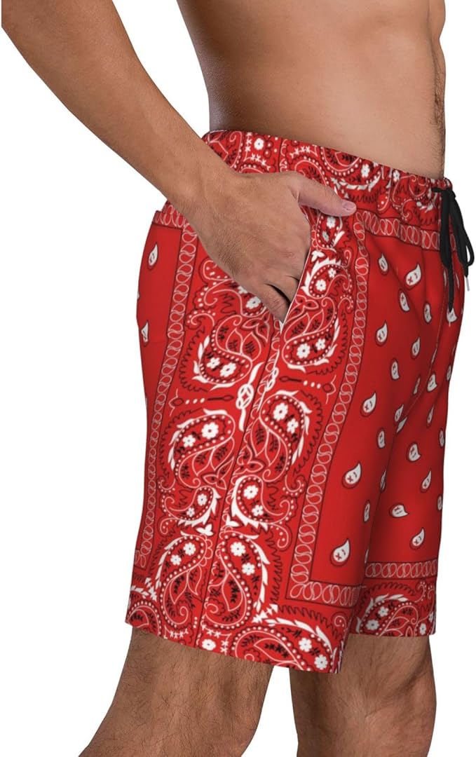 Mens Swim Trunks with Mesh Lining,Quick Dry Swimsuit Board Shorts Beach Pants Swimwear Bathing Suits