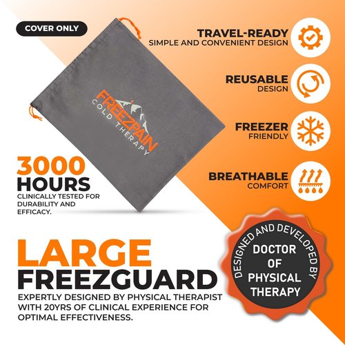 Freezguard Cold Therapy Gel Pack Cover by Freezpain (Large)- 13.8" x 21.3"