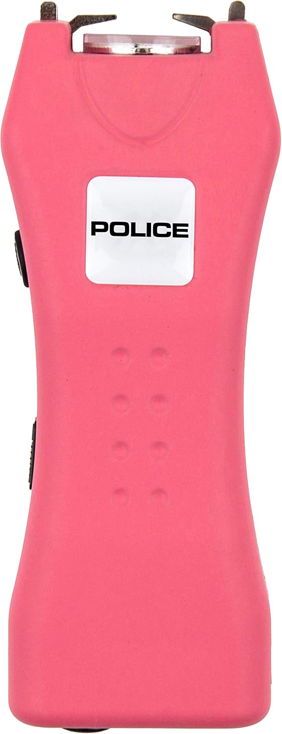Police Stun Gun for Self Defense 618 – High Voltage Mini Rechargeable with LED Flashlight, Compact & Heavy Duty – Personal Security for Women - Pink