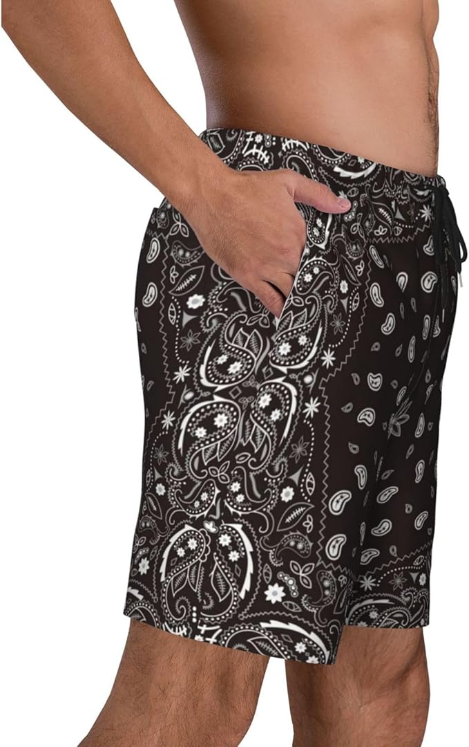 Mens Swim Trunks with Mesh Lining,Quick Dry Swimsuit Board Shorts Beach Pants Swimwear Bathing Suits