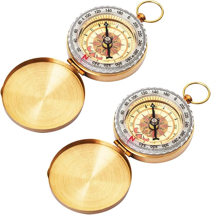 Posinly Advanced Orienteering Compass - Survival Whistle, Map Reading Field Compass for Camping, Hiking & Navigation, Great for Kids