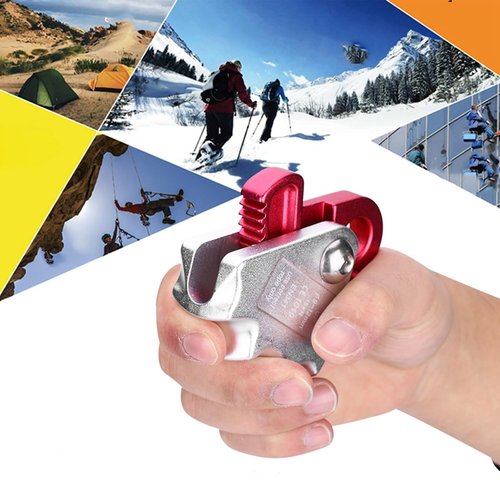 Nurnesy 15KN Self Braking Stop Abseiling Device 9-12mm Rope Rappel Rappel Ring Climbing Equipment