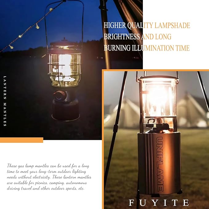 32 Pcs Propane Lantern Mantles, U Shape Mantles for Propane Lantern Gas Lamp Mantles Gas Lantern Mantles Gas Lantern Covers Mantles for Outdoor Camping Lantern…