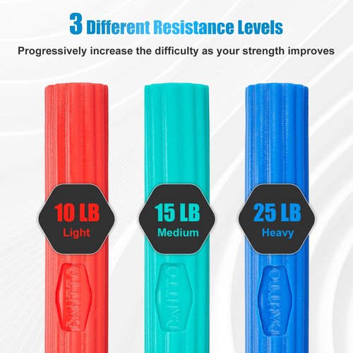 lexible Resistance Bar for Physical Therapy, Resistance Exercise Twisting Bar for Tennis Elbow, Tendonitis Pain Relief & Grip Strength Improve, Red- Light 10 LBS
