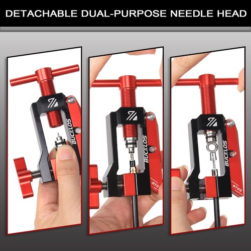 BUCKLOS Bike Brake Hydraulic Disc Brake 2 in 1 Needle Driver Insertion Tool Hose, with Mineral Hose Cutting Tools BT05 for MTB Road Bike Compatible with BH90/BH59/Avid/MAGURA/Banjo