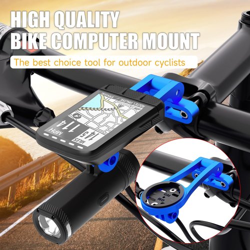 BIKOOCO Out Front Adjustable Bicycle Mount - Bike for Garmin Extended Mountain Bike Computer Road Mountain Cycling GPS Combo Extended Bike Accessories for 32mm Handlebar
