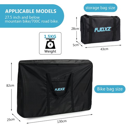 Elffthy 26 Inch Folding Bike Carrier Bag - 1680D Durable, Waterproof Bike Case for Air, Cars, Train Travel
