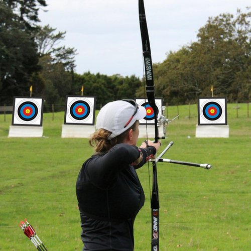 Cifupy 1-Piece Set 20'' Archery Target Lightweight High-Density EVA with 10 Papers and 4 Small Nails for Recurve Bow Longbow for Backyard Outdoor Shooting Practice