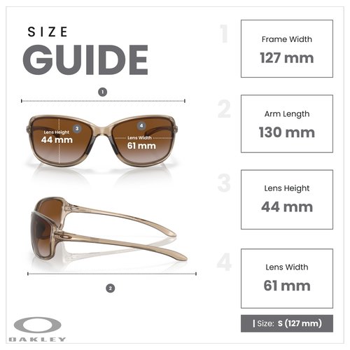 OAKLEY Cohort OO9301 930102 61MM Sepia/Dark Brown Gradient Rectangular Sunglasses for Women+ Bundle Accessory Leash Kit, Microfiber Pouch