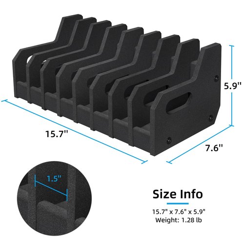 EZshoot Foam Pistol Rack for Gun Safe Shelf Handgun Rack Pistol Stand for Storage Revolver Rack Pistol Holder Gun Cabinet Accessories for Storage