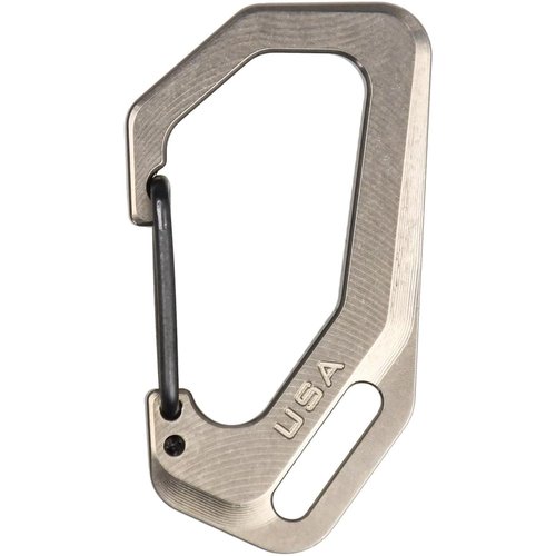 Trayvax Carabiner Clip, Heavy Duty EDC Quick Release Keychain with Attachment Point for Keys, Key Clip for Everyday Carry, Titanium