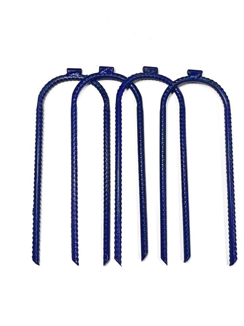 Moonmama Ground Stakes Steel Rebar Stakes Tents Nails Heavy Duty Garden Stake Ground Anchor Pegs U Shaped Metal Fences Stake for Trampolines Camping Canopies Sheds Swing Sets, 10inch 10ge