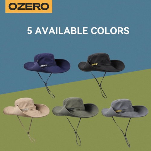 OZERO Sun Hats for Women: Gardening Hat Wide Brim Beach UV UPF Sun Protection - Breathable Cotton Outdoor Travel Hiking Beach Summer Hat with Fold-Up Brim, Green
