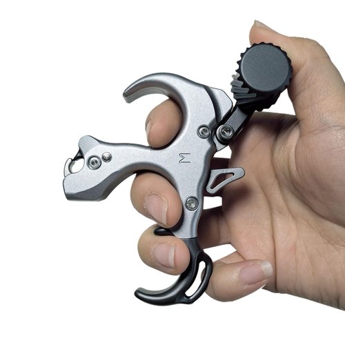 Compound Bow Aid Releaser with Wrist Straps and Adjustment Tool,Archery Release Aids with 3 Thumb Release Adjustable,Aluminum Alloy Aids.for Left and Right Handers. (Gray)