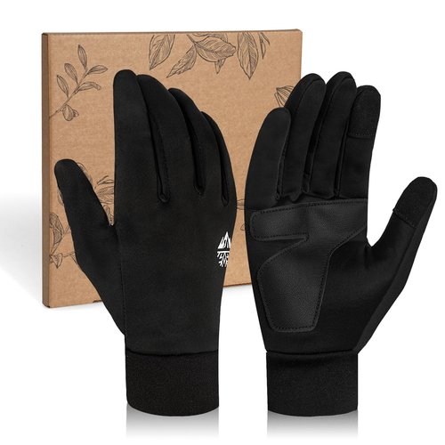 RIGWARL Thin Fleece Gloves for Cold Weather, Early Winter Gloves Men Women with Touchscreen Fingers, Thermal Warm Drving Gloves for Running Hiking Walking Skiing Biking, Great Gift for Late Autumn
