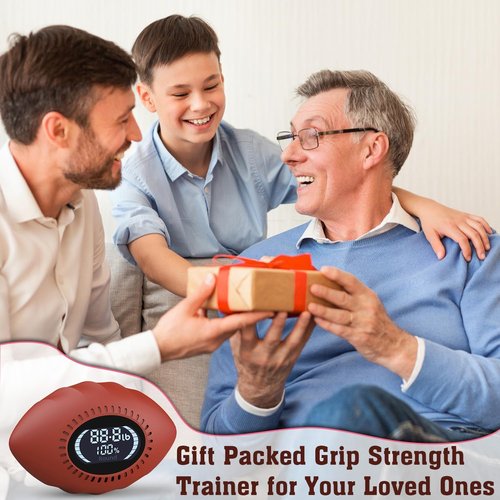 DIOTUSS Grip Strength Tester, Digital Grip Strength Trainer with Cheer Sound, Progress Bars, Up to 220lbs Hand Gripper Strengthener, Forearm Strengthener, Fitness Toy, Stress Balls for Adults Kids