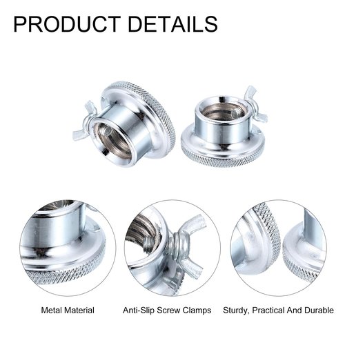 uxcell Barbell Collar Screw Clamps, 28mm Anti-Slip Spin Lock Collar Screw Clamps for Barbell Dumbell Weight Lifting, 2Pcs