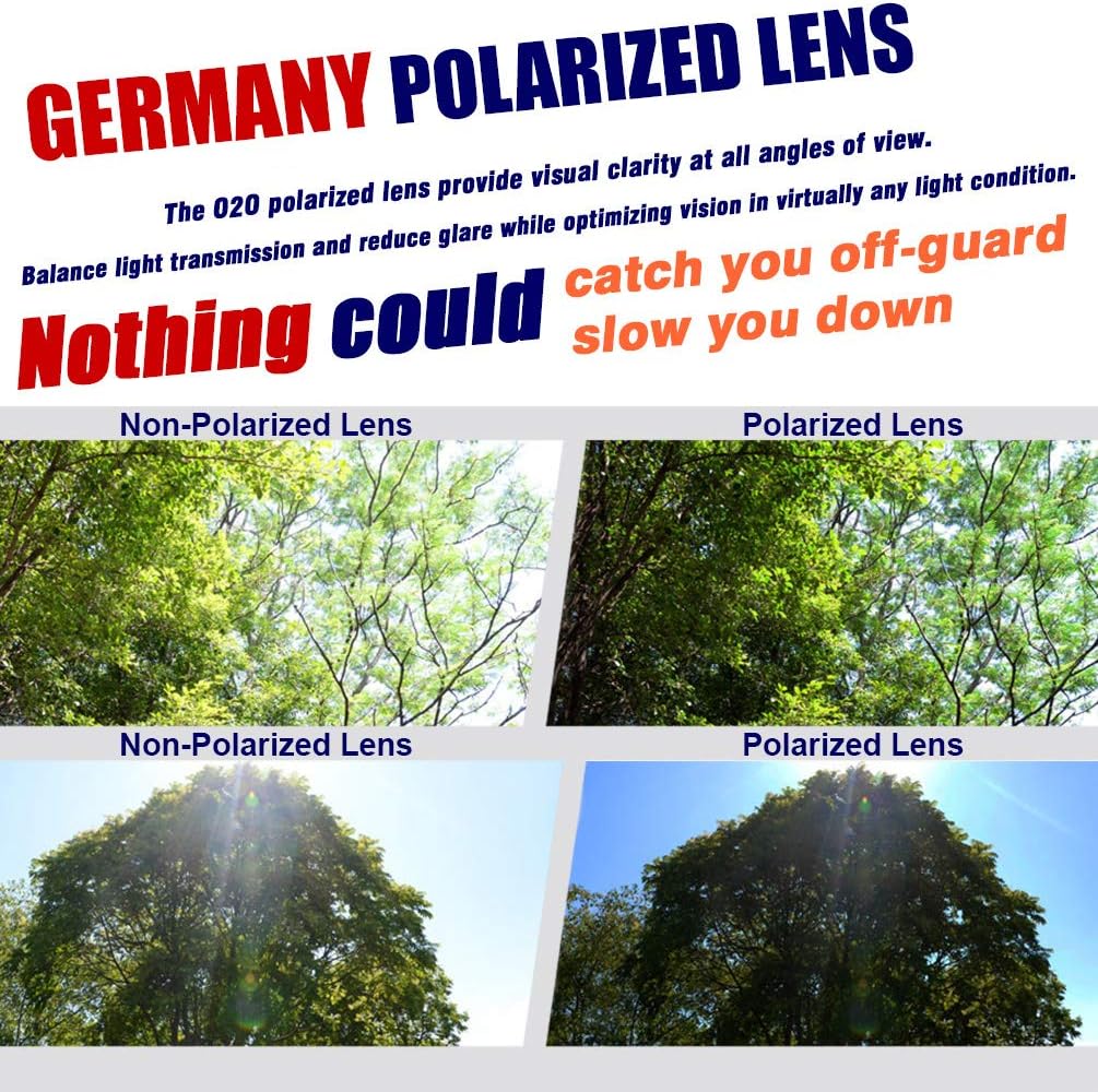 O2O Polarized Sport Sunglasses Wrap Around for Men Women Youth Teens Biking Driving Golf Baseball Cycling Fishing Running