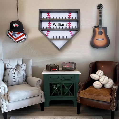 Personalized Baseball Ring Holder, Custom Name Baseball Ring Display Case Display, Championship Ring Display Case, Storage Rack for Collecting and Organizing Sports Memorabilia