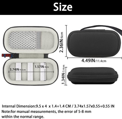 khanka Hard Case for AliveCor KardiaMobile ECG Monitor, Fits KardiaMobile 6L/6L Max, 6-Lead Personal EKG Device, Portable Heart Monitor Storage Case（Gray）