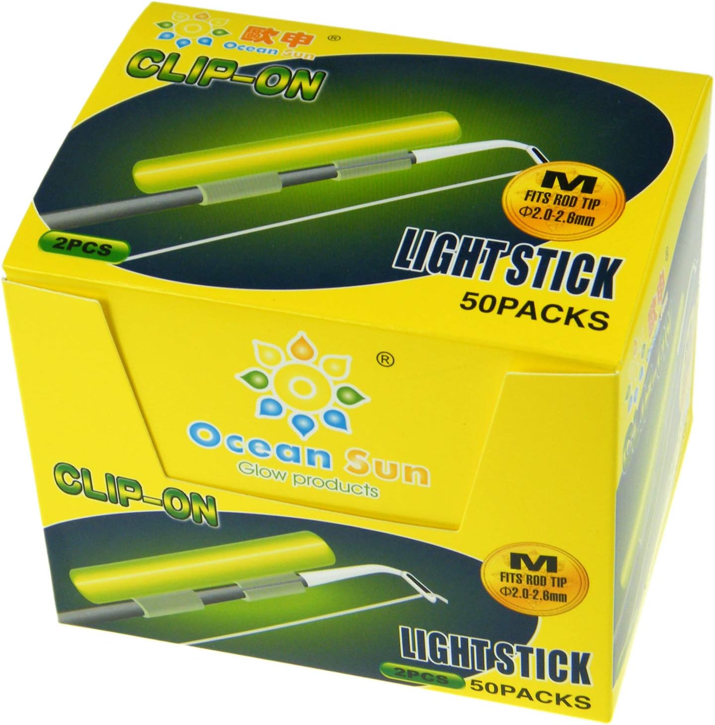 THKFISH Fishing Glow Sticks Rod Tip Glow Sticks Fishing Rod Floats Glow Stick Fishing Rod Night Fishing Light Fishing Green Fluorescent Light 100pcs(50bags) #M #L #XL