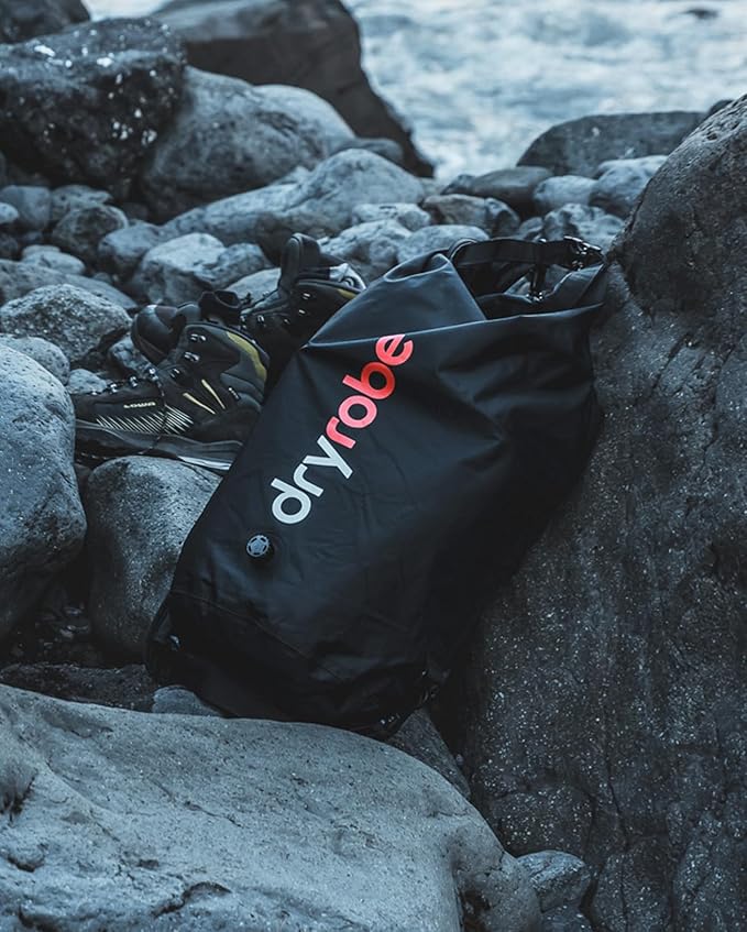 Dryrobe Travel Compression Bag - Large Compact Waterproof Bag for Swim Parka Storage - Swimming/Surfing/OCR - 33 L - Black