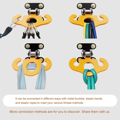 Rotatable Band Wall Mounts Gym Anchor,Resistance Band Wall Anchors,Workout Wall Mount Anchor,Band Hooks,Home Gym Accessories for Home Gym Workouts,for Strength Training,Fitness,Physical Therapy 墙