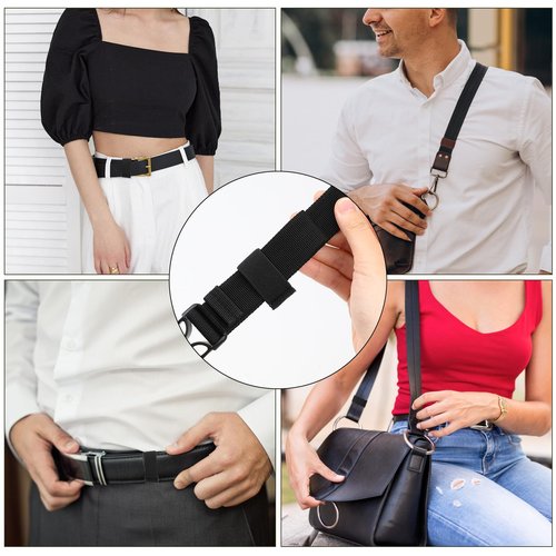 Bewudy 10 Pack Elastic Belt Keeper Strap, Nylon Canvas Web Belt Elastic Loop Keeper, Organizers Backpack Strap, Holder Retainer Band for 1.5" Wide Belts or Straps (Colorful)