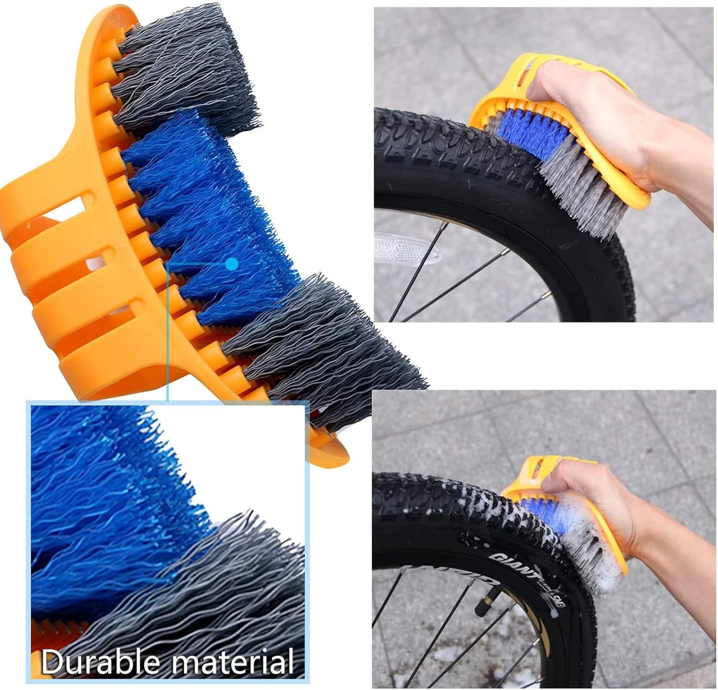 Oumers Bike Clean Brush Kit, 8pcs Bicycle Cleaning Tools Make Chain/Tire/Sprocket/Crank Bike Corner Stain Dirt Clean Shine. Durable/Practical