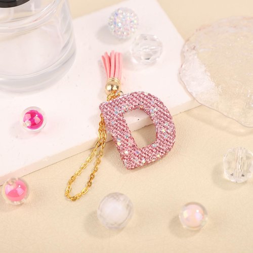 lasuroa Letter Charms for Tumblers with Handle, Glitter Cup Letter Charm Name ID Initial Letter Charm Cute Letter Charm for Stanley Cup (Letter D)