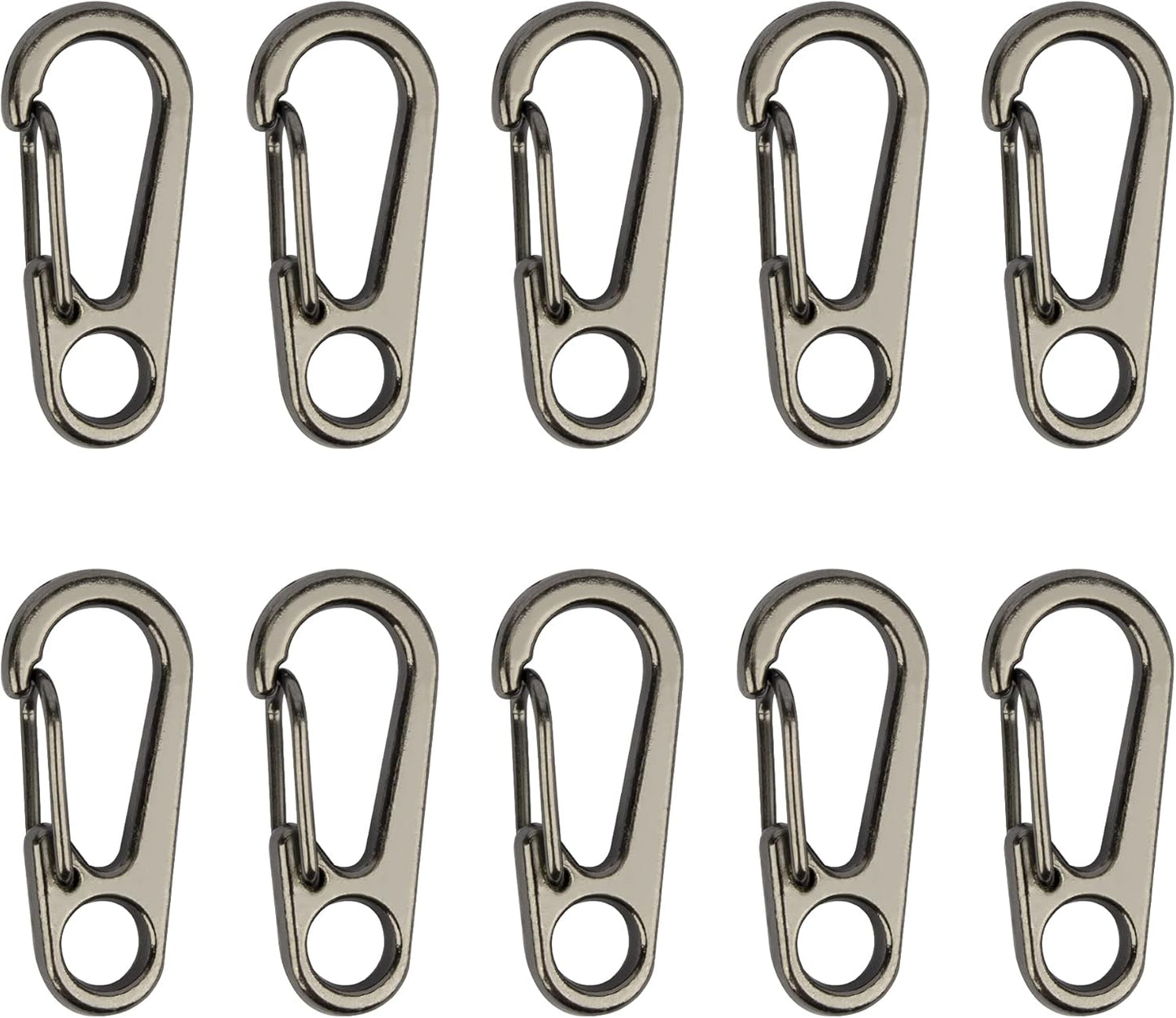 SWATOM Small Mini Carabiner Clip Tiny Spring Snap Hook Keychains Micro Carabiners for Paracord EDC Alloy Key Rings Outdoor Hiking Fishing Camping Backpack Accessories