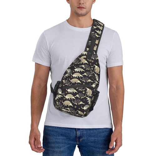 MqtZyiwx Purple Armadillos Sling Backpack Hiking Backpack Crossbody Bag Sports Lightweight And Durable Chest Bag Shoulder Bag For Women Men