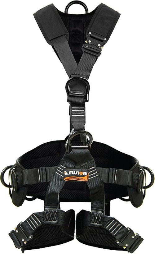 Fusion Climb Tac-Rescue, Construction Harness - Full Body Harness, 6 D-Ring Points, and Quick-Release Steel Buckle Safety Harness OSHA & ANSI Compliant