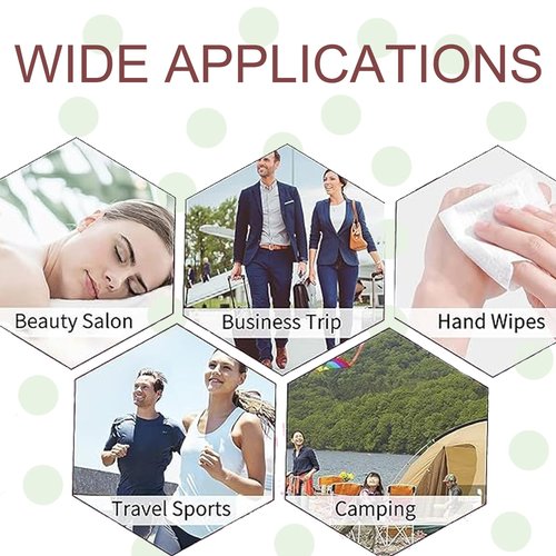 Compressed Towels 150 Packs - Expand in Seconds! Portable Face Towels for Travel, Camping, Gym & Makeup Removal - Reusable, Ultra Absorbent Cotton Washcloths (8x8in)