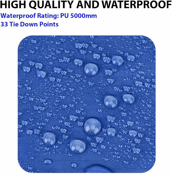 Gold Armour Rainfly Tarp Hammock, Premium 14.7ft/12ft/10ft/8ft Rain Fly Cover, Waterproof Ultralight Camping Shelter Canopy, Survival Equipment Gear Camping Tent Accessories (Blue 12ft x 10ft)