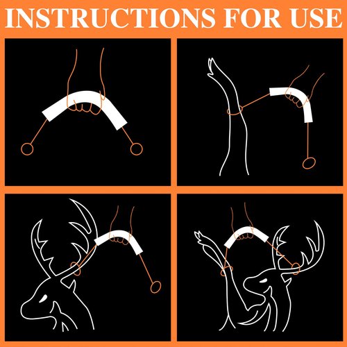 4 Pcs Deer Sled Deer Drag and Harness 43.3" Lightweight Portable Wirerope Cinch Hunting Accessories with Thick Foam Handle Hunting Gear Accessories Gifts Works with Bucks Does