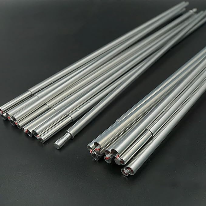 Tent Pole Replacement 11.8 ft 13 ft 14.5 ft Aluminum Tent Rod 0.3 inch Outdoor Camping Collapsible Tent Frame Repair Accessory (1 Pole, 14.5 ft)