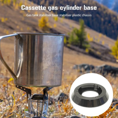RecDec Butane Canister Holder Tray Base Support Stand Bracket Portable Stabilizer for Cylinder Propane Gas Can Bottle Fuel Cartridge Backpacking Camping Stove Burner