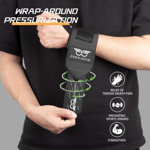 Wrist Wrap for Weightlifting 18 Inch Wrist Wraps Workout support, Wrist Wraps with Thumb Loop and Left/Right Tabs, Wrist Brace for Wrist Support and Protection, Men and Women (1Pair)