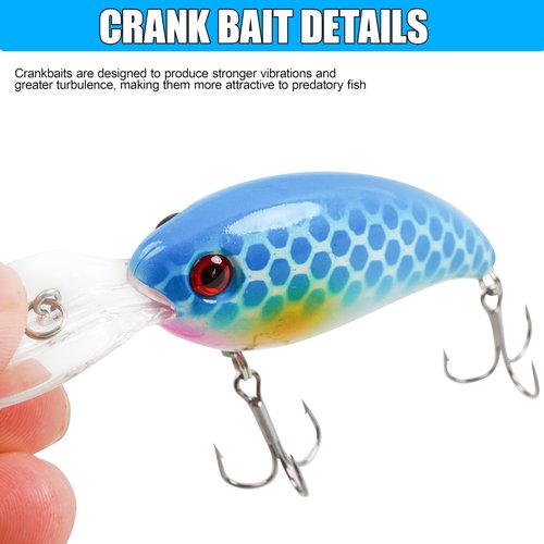 VATEICO 8PCS Fishing Lures Popper Lures Shadllow Deep Diving Swimbait Crankbait Fish Wobble Hard Fishing Baits for Bass Trout Freshwater and Saltwater Fish Tackles 4.0inch