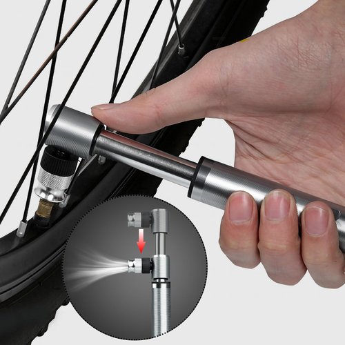 Bestookits 160psi Mini Bicycle Pump High-Pressure Small Portable 7-Shaped Pump Mountain Bike Road Bike